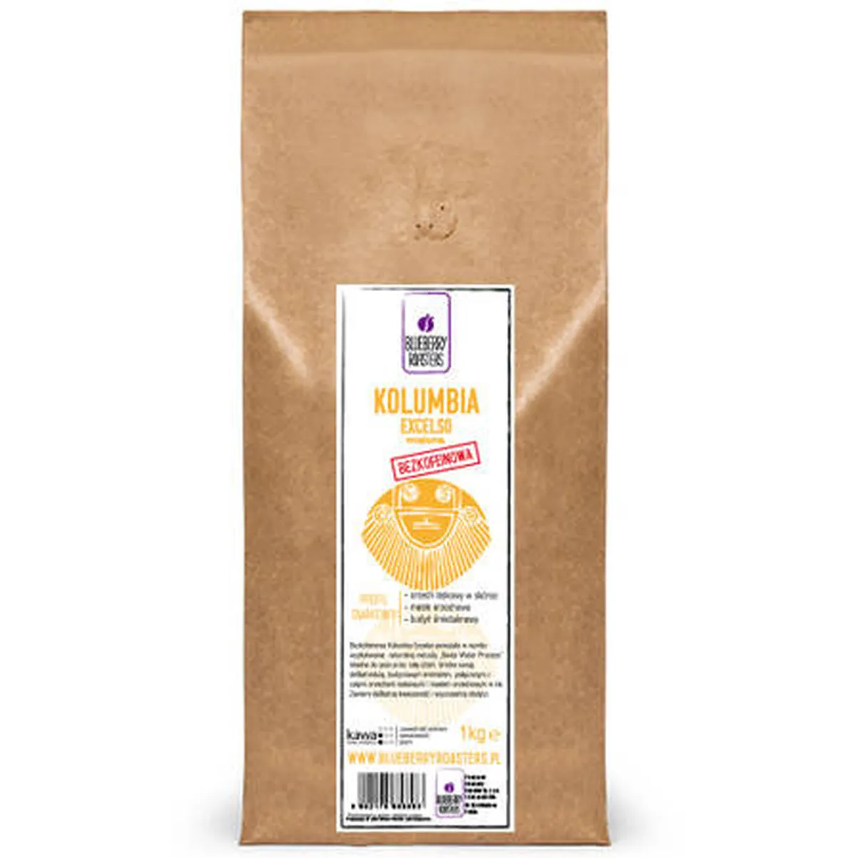 Decaffeinated bean coffee Colombia Excelso