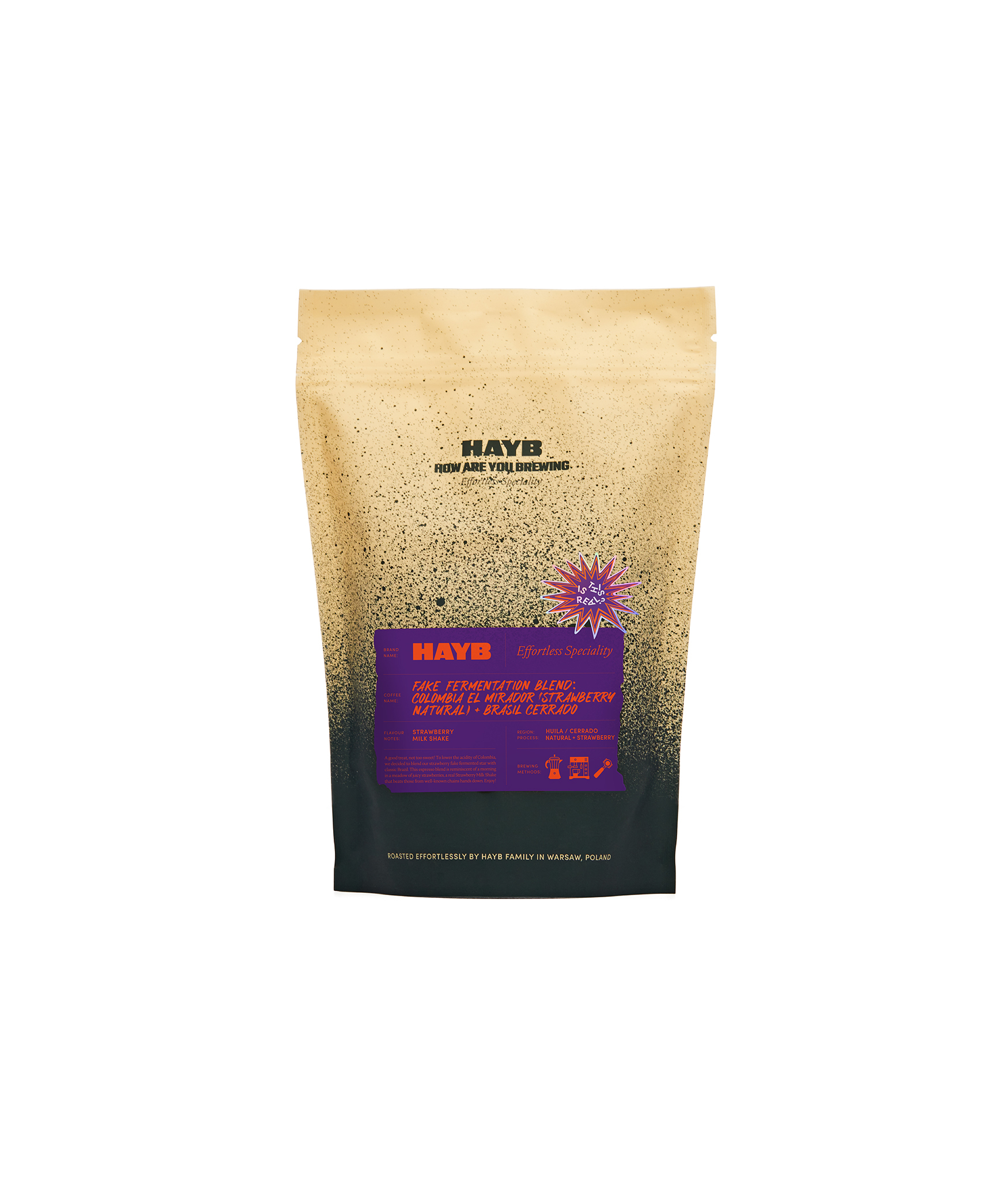 Fake Fermentation Espresso Blend: Colombia El Mirador Strawberry Natural + Brasil Cerrado