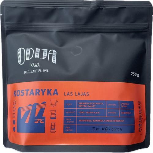 kawa ODIJA Kostaryka Las Lajas, honey, ziarno, 250g